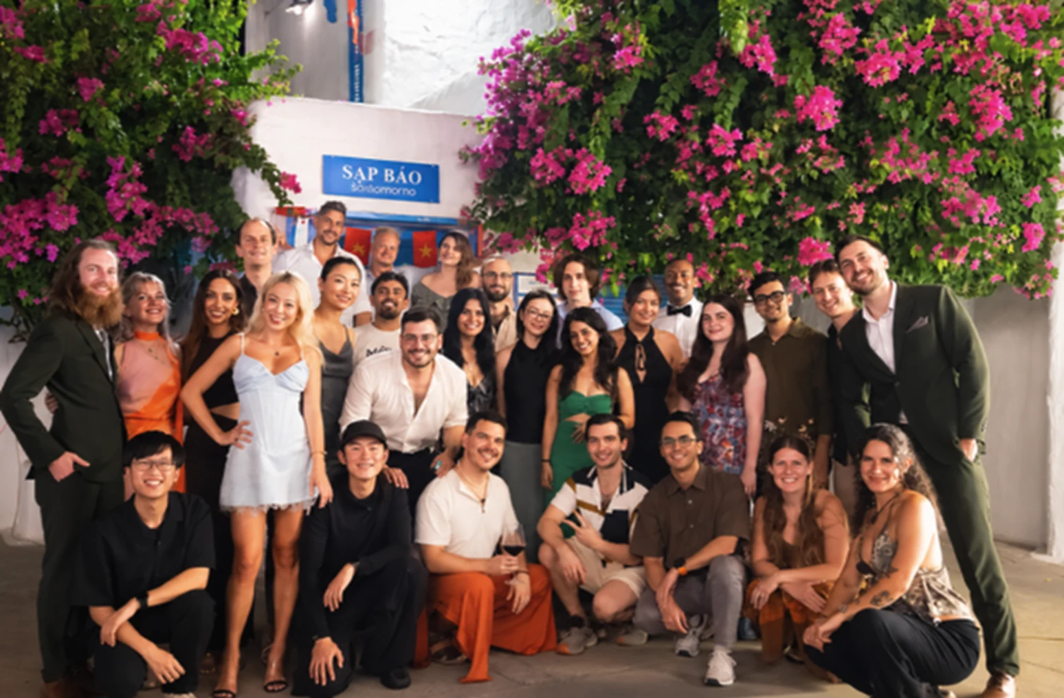 Jake with the group from a Da Nang community pop-up he hosted
